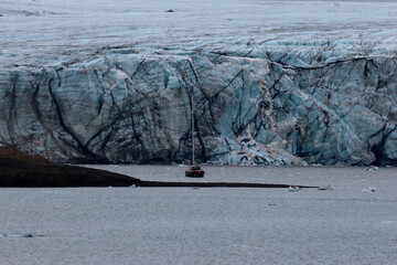 View of the polar ice cap of Svalbard Islands