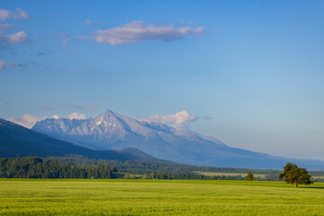High Tatras with Krivan peak in spring time, Slovakia