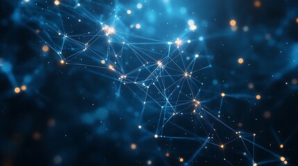 Fototapeta premium Abstract digital network of people connecting technology background