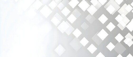 Obraz premium Abstract Geometric Pattern: A minimalist design featuring an arrangement of white squares on a gradient background, creating a subtle and elegant visual. Ideal for modern presentations.