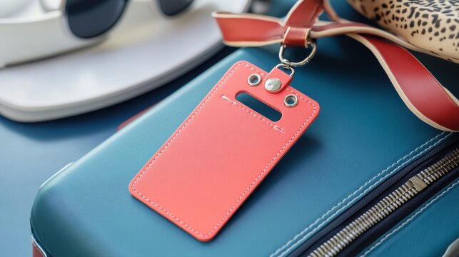 Travel luggage tags with unique personalization options, isolated for travel convenience