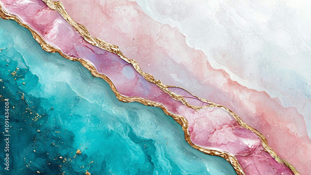 Poster an abstract pattern resembling the texture of marble or agate. it consists of smooth, undulating lin