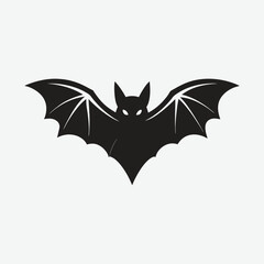 Bat Silhouette Vector Illustration on White Background in High Detail and Precision