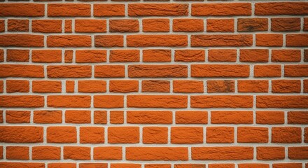 Obraz premium Vibrant orange brick wall texture for architectural design and background use