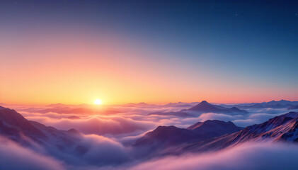 Obraz premium sunrise in the mountains