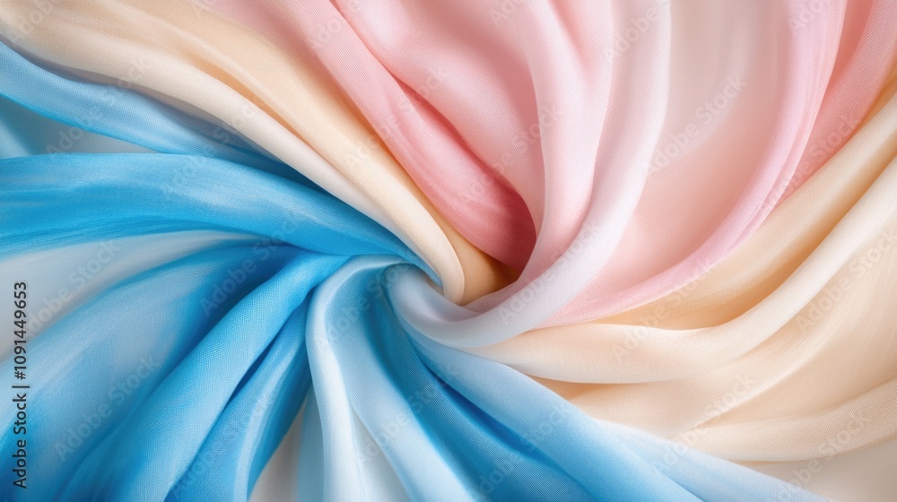 Poster close-up view of vibrant fabric with varied colors and patterns