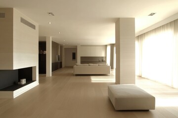 A warm and cozy living room with a comfortable couch and a crackling fireplace, ideal for relaxing on a cold winter evening