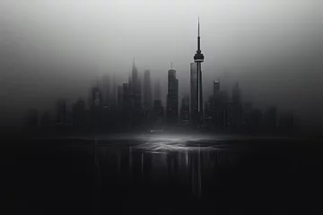 Selbstklebende Fototapeten Toronto's Night Lights in Black and White © Andrii 