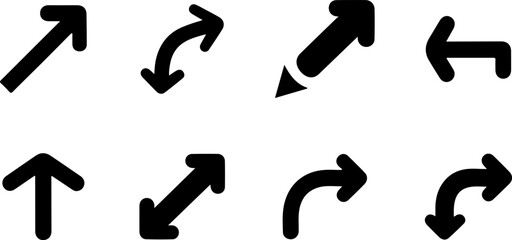 Arrows icon set, Arrow icon. Arrow vector collection. Simple arrows vector illustration