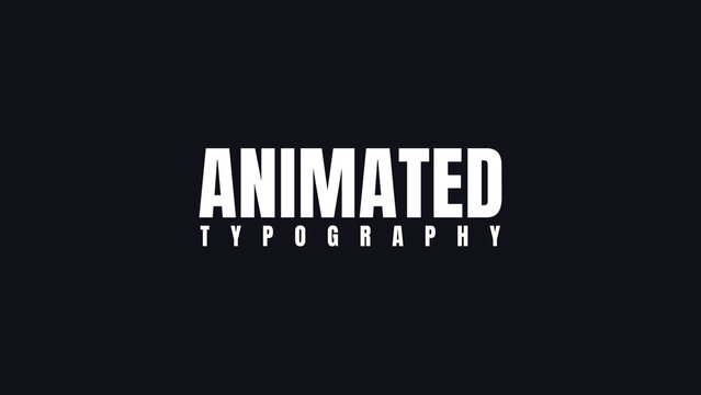 Animated Typography | Minimalist and Elegant Text Animation for Art and Design Portfolios