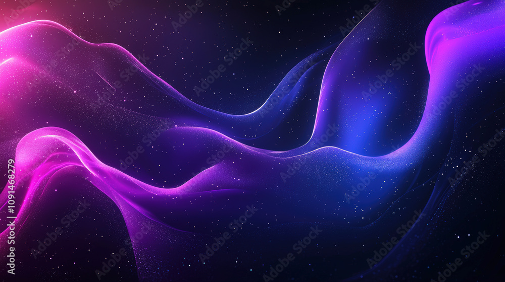 Poster Swirling shades of purple and pink merge seamlessly against a dark backdrop, creating a visually captivating abstract pattern