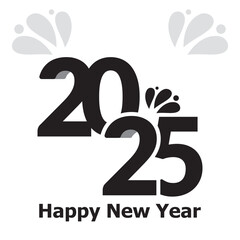 Obraz premium Happy New Year 2025 design. Creative design of 2025 typography.