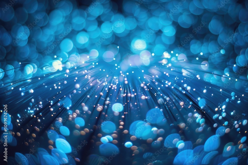 Poster aerial lights display floating in mid-air, ideal for events or decorations