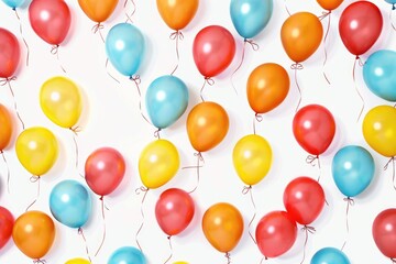 Colorful balloons floating in the air
