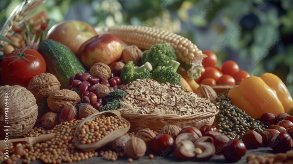 Poster a table filled with various types of food, perfect for parties or events