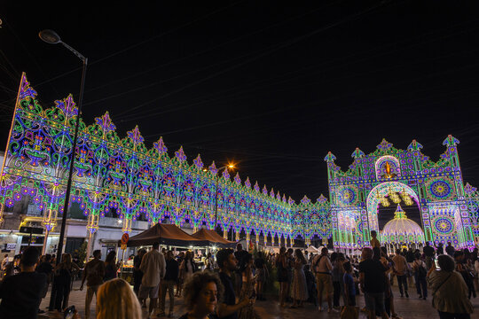 Illuminations in Scorrano, Puglia, Italy