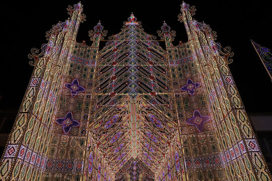 Illuminations in Scorrano, Puglia, Italy