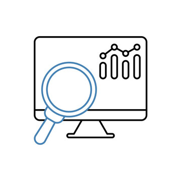 recommend clip art: monitoring concept line icon. Simple element illustration. monitoring concept outline symbol design.