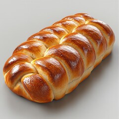 Freshly baked braided bread loaf