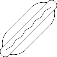 Hot dog single icon black