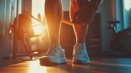 a close up of a person's legs and shoes