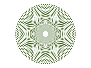 Abstract circle green dotted symmetric vector illustration