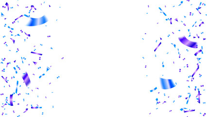 Naklejka premium Celebration frame background with confetti seamless repeat vertically element isolated, vector illustration