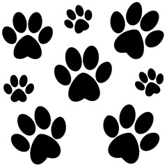 Fototapeta premium Dog Paw , Dog Paw Print Vector, Dog Paw Print Silhouette Vector