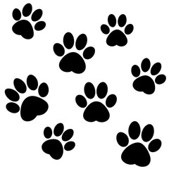 Fototapeta premium Dog Paw , Dog Paw Print Vector, Dog Paw Print Silhouette Vector