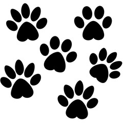 Fototapeta premium Dog Paw , Dog Paw Print Vector, Dog Paw Print Silhouette Vector