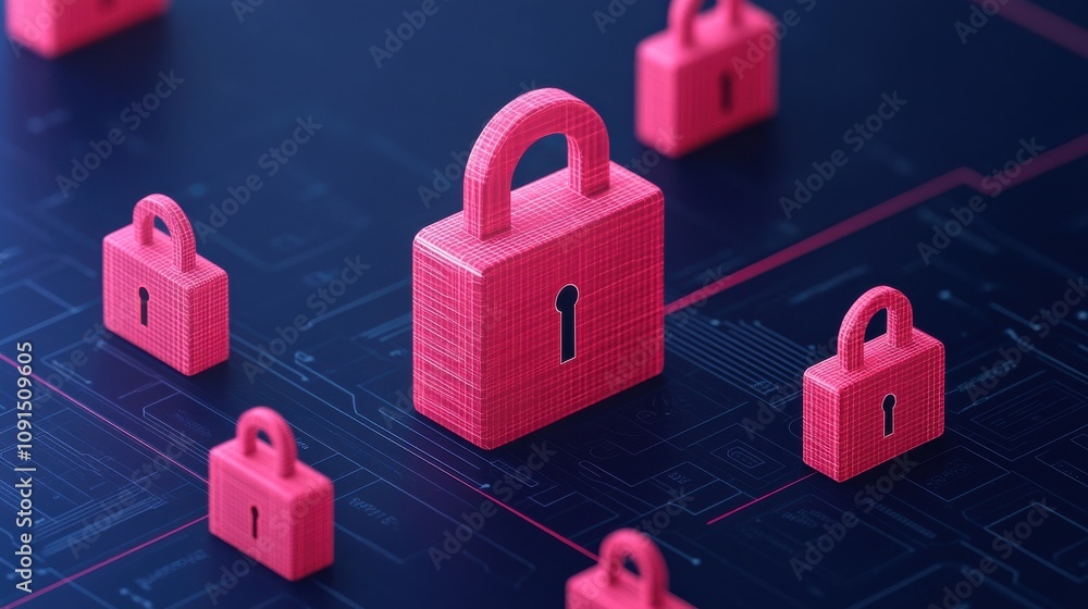 Poster firewalls and cybersecurity protect against security risks. digital representation of zero trust arc