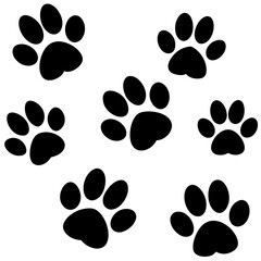 Fototapeta premium Dog Paw , Dog Paw Print Vector, Dog Paw Print Silhouette Vector