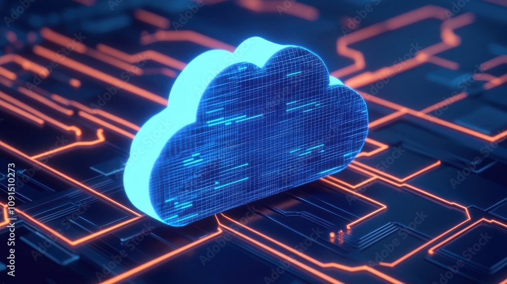 Poster firewalls and cybersecurity protect against security risks. securing data in cloud with virtual fire