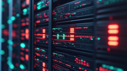 Naklejka premium Firewalls and cybersecurity protect against security risks. Secure Healthcare Data Visualization Concept