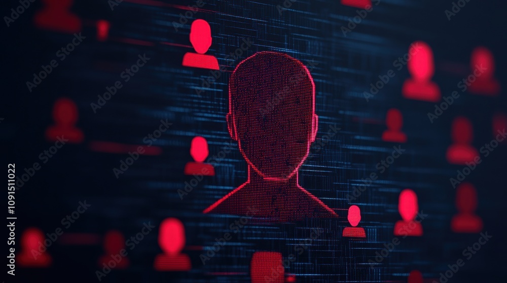 Poster firewalls and cybersecurity protect against security risks. visual representation of social engineer