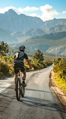 Fototapeta premium Mountain Bike Ride: Exploring Scenic Trails and Breathtaking Views