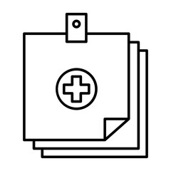 Obraz premium Add Notes Vector Line Icon Design