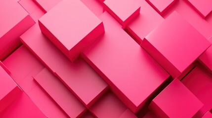 Fototapeta premium Abstract Pink Cubes