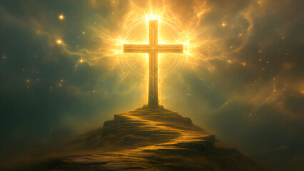 Fototapeta premium Beautiful cross wallpaper