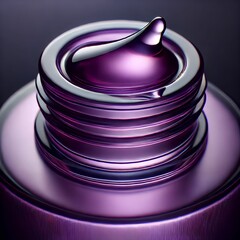 Glossy Purple Cream in Jar – Premium Skincare Product