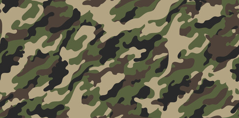 Green camouflage military pattern. Khaki camouflage pattern for clothing design.	