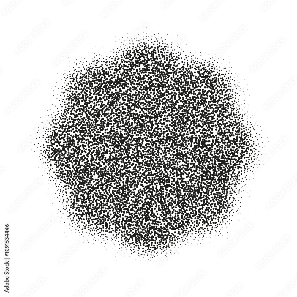 Poster halftone flower with a starburst pattern and gradient dots. hexagon shapes with grunge noise texture