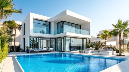 Fototapeta premium Luxurious Minimalist Interiors with Natural Elements and Modern Design