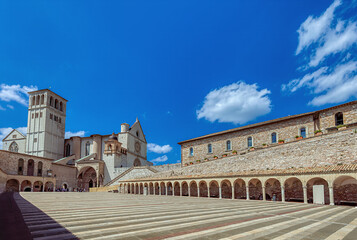 Basilica of St. Francis of Assisi (Basilica Papale di San Francesco) . Assisi, Umbria, Italy