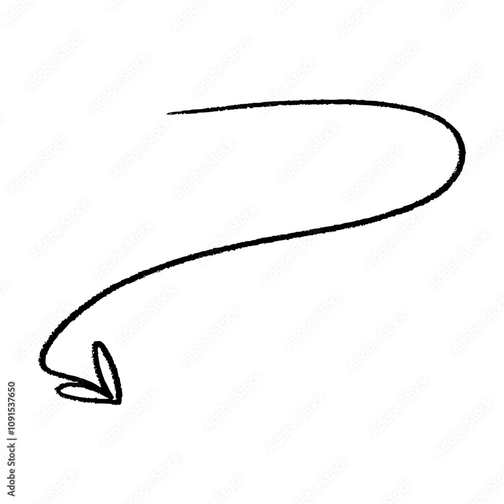Poster doodle emphasis arrow icon set. design quirky twist zigzag line, spring coil, curve wave. flat vecto