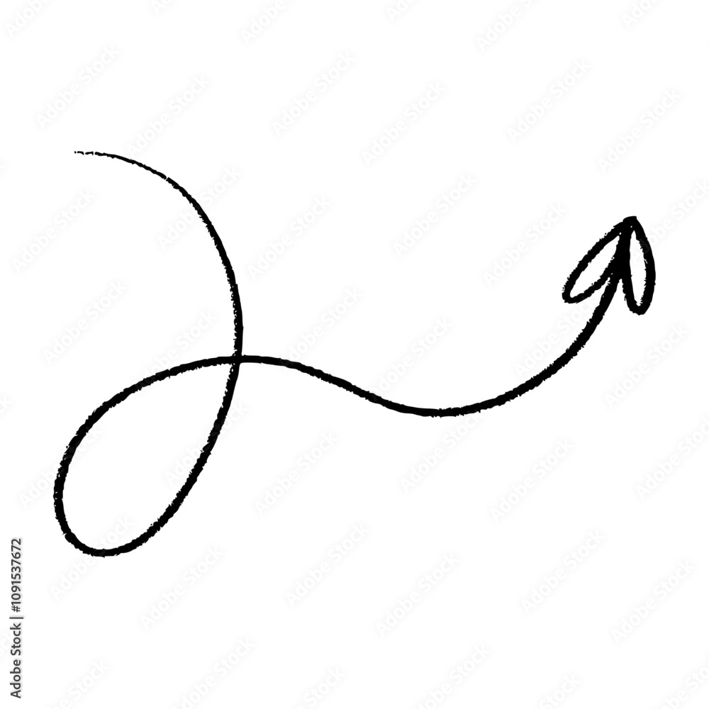 Poster doodle emphasis arrow icon set. design quirky twist zigzag line, spring coil, curve wave. flat vecto