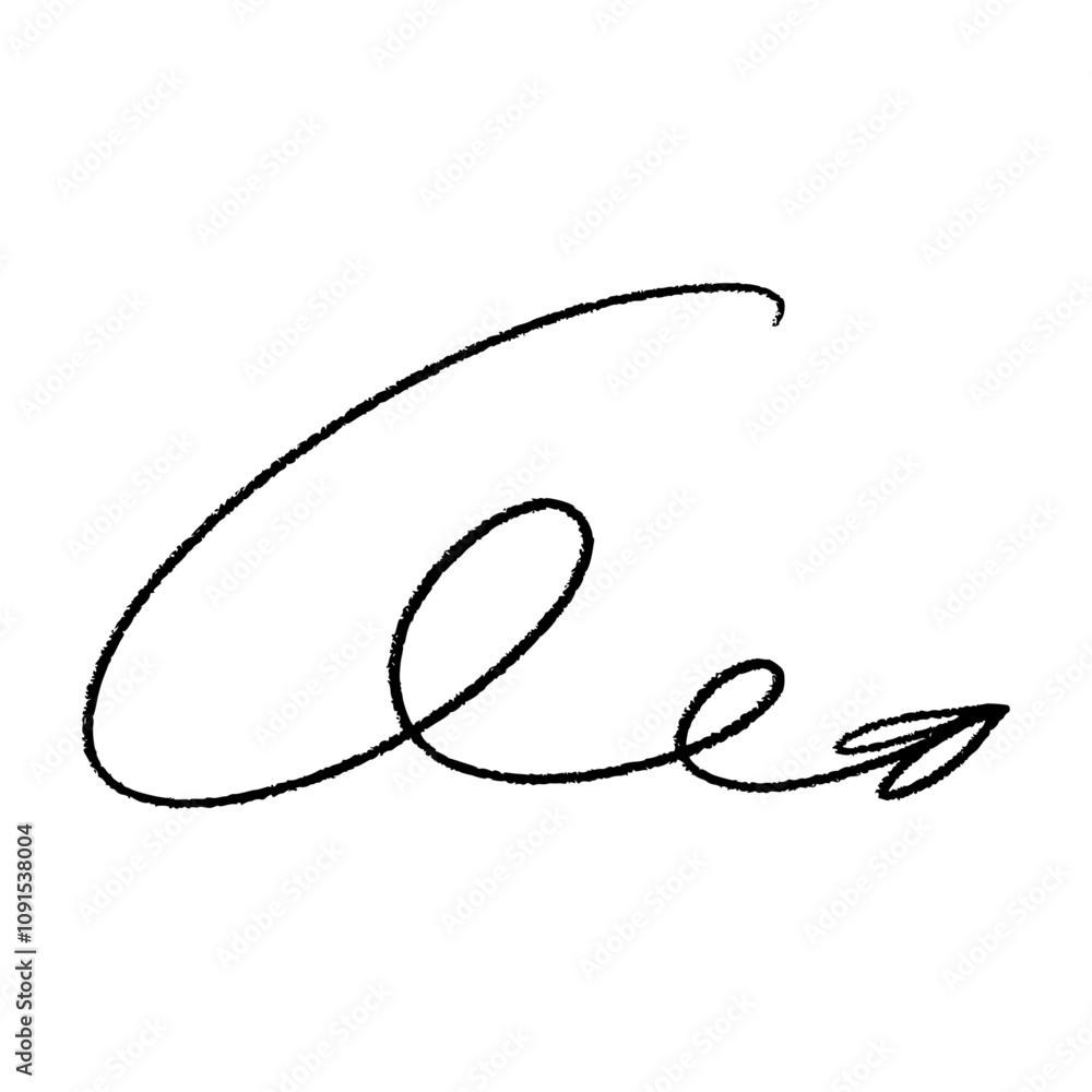 Poster doodle emphasis arrow icon set. design quirky twist zigzag line, spring coil, curve wave. flat vecto