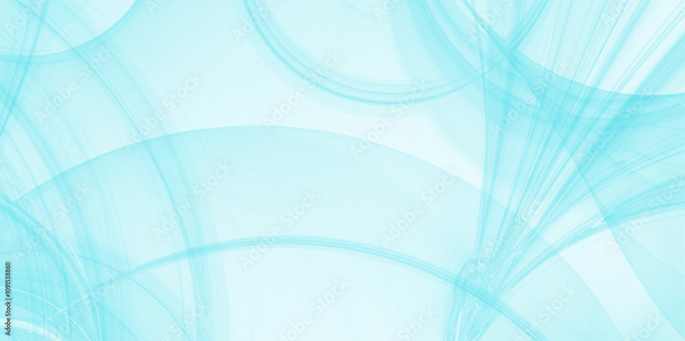 Poster futuristic line segment colorful light trail light blue background. randomly distributed translucent