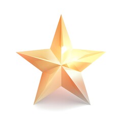 Obraz premium Golden Star Award 3D Render Success Achievement Luxury
