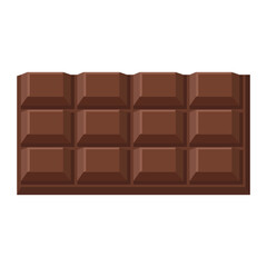Fototapeta premium Chocolate bar icon. Unwrapped square chocolate.